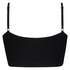 Strappy top sin costuras, Negro