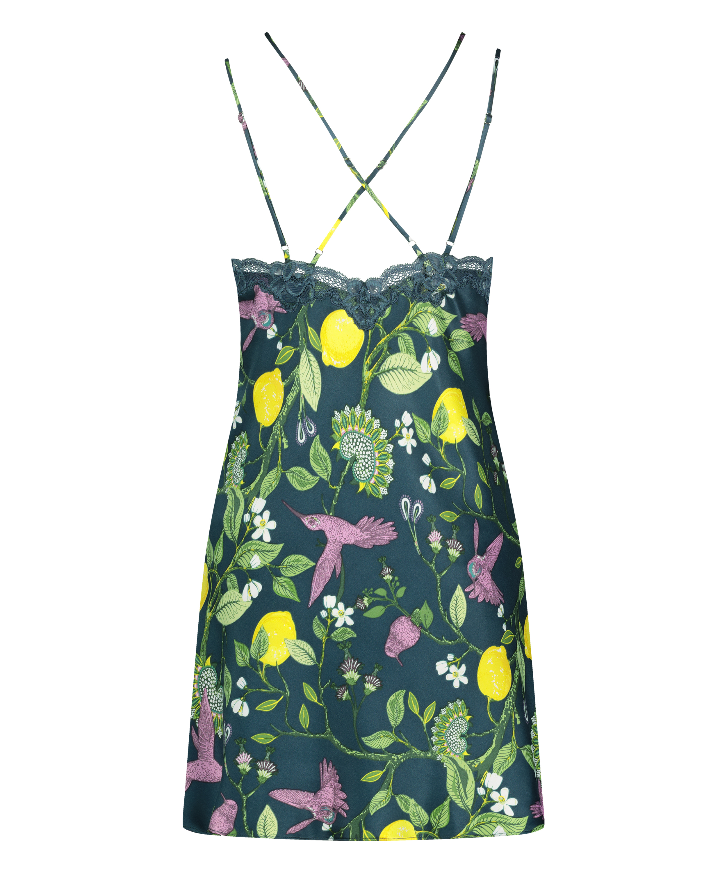 Vestido lencero Satin, Azul, main