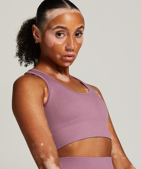 HKMX Sujetador deportivo sin costuras Level 2, Morado