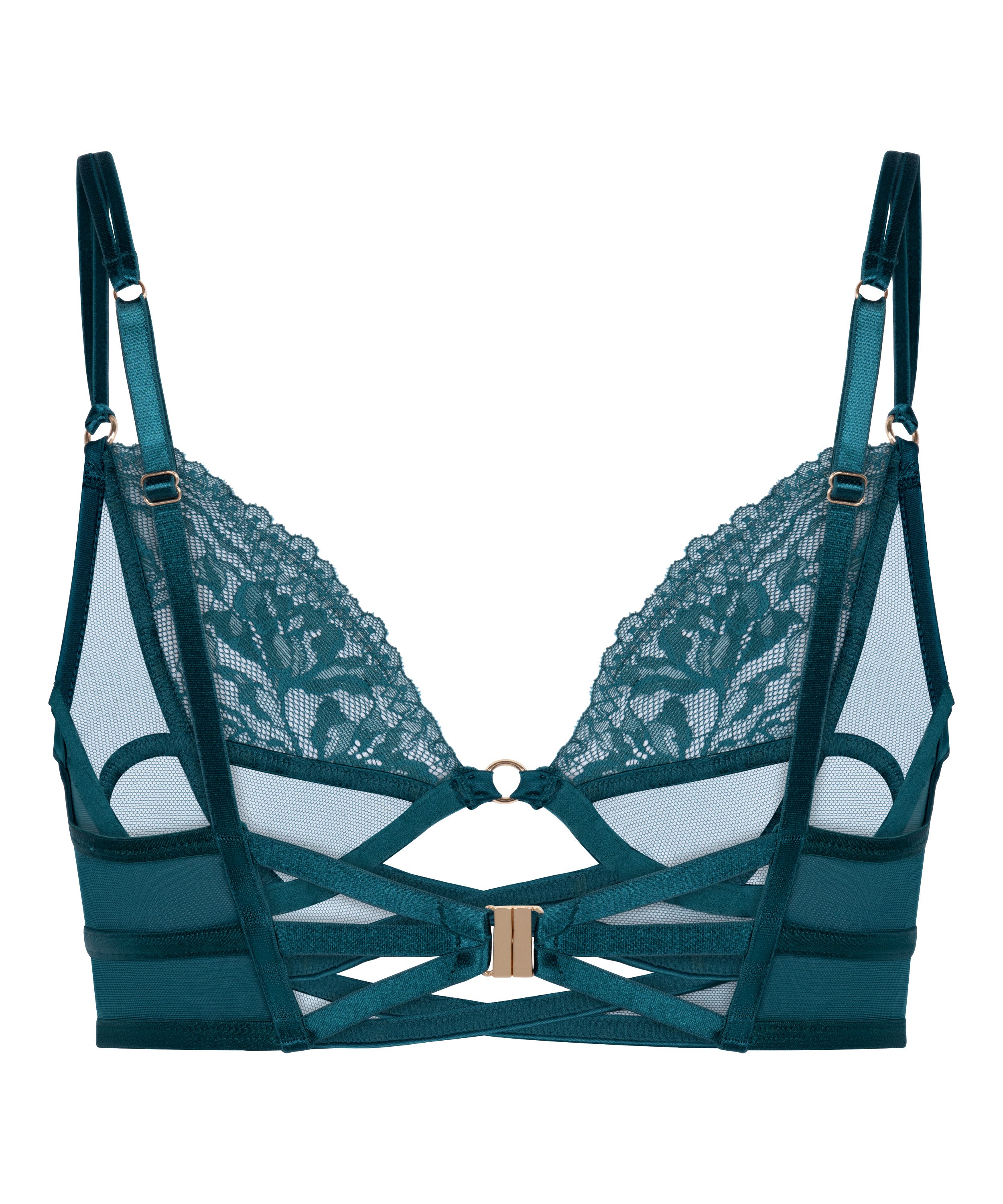 Sujetador Longline Amel con Aros Sin Relleno, Azul, main