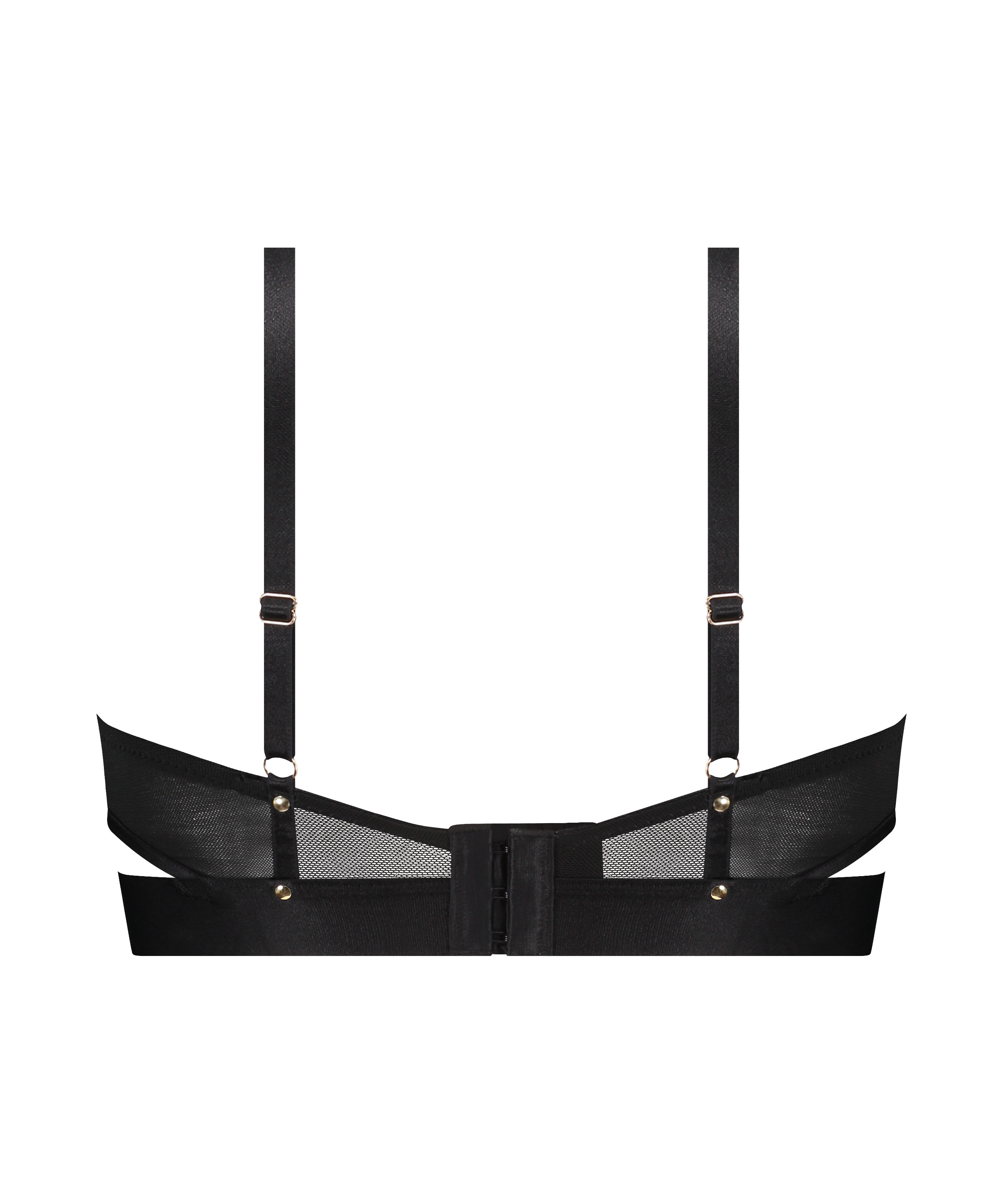 Sujetador longline de aros no preformado Sable, Negro, main