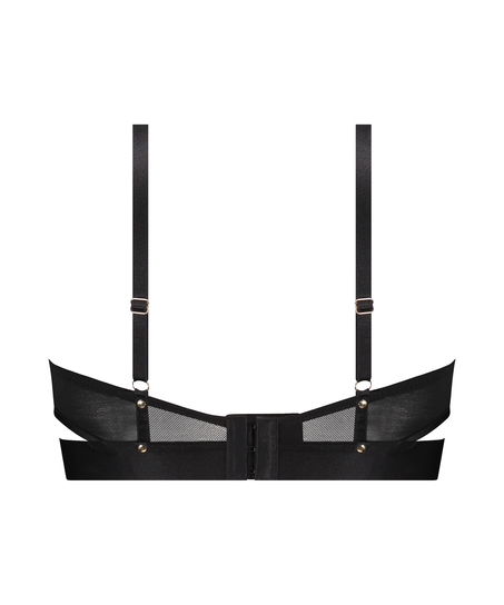 Sujetador longline de aros no preformado Sable, Negro