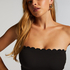 Bañador Bandeau Scallop, Negro