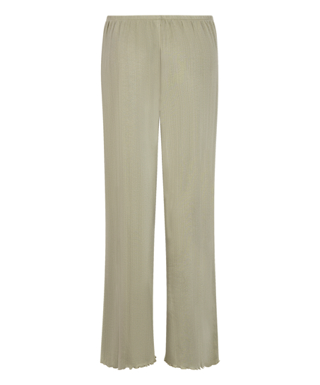 Pyjama Pant Loose Pointelle, Verde