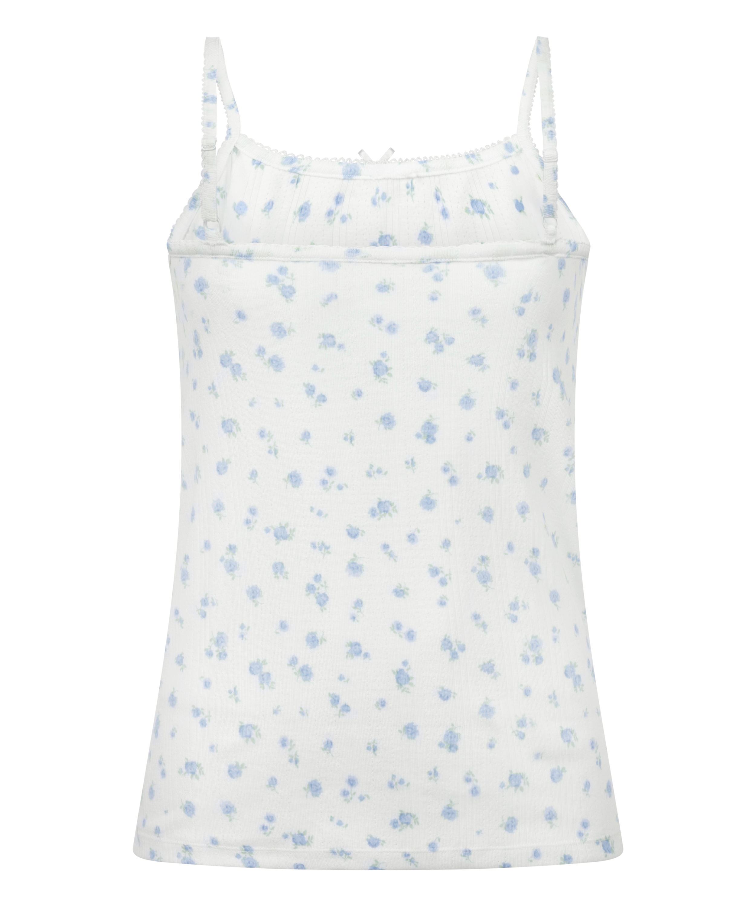 Camisola en pointelle, Blanco, main