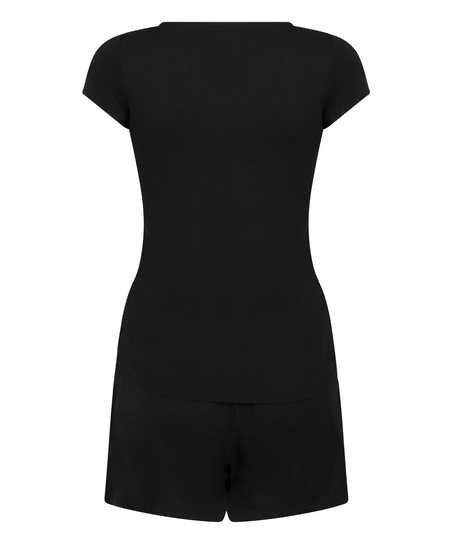 Conjunto de pijama de punto, Negro