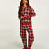 Conjunto de pijama Check Twill, Rojo