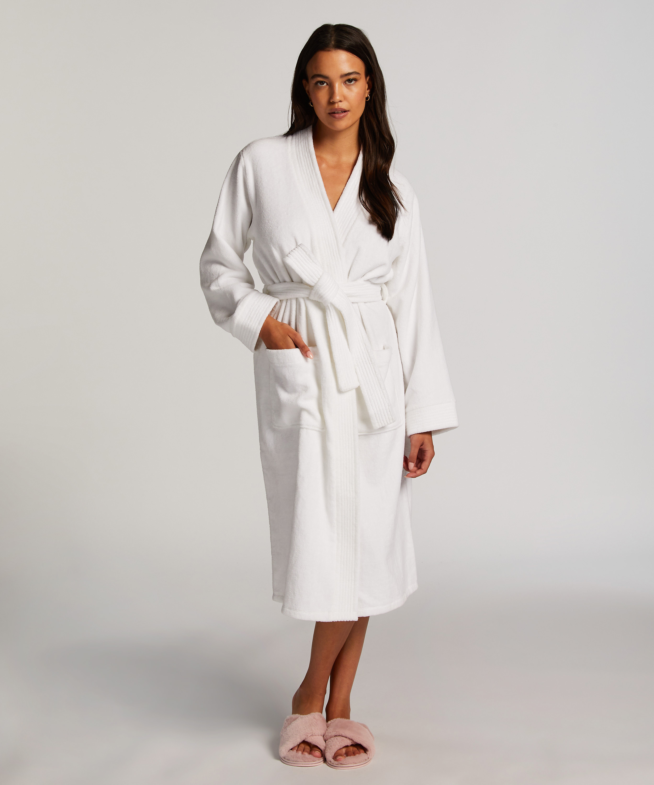 Bata toalla, Blanco, main