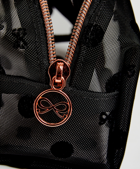 Neceser de maquillaje Dot Mesh, Negro