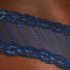 Brasileña en forma de V burn-out mesh, Azul