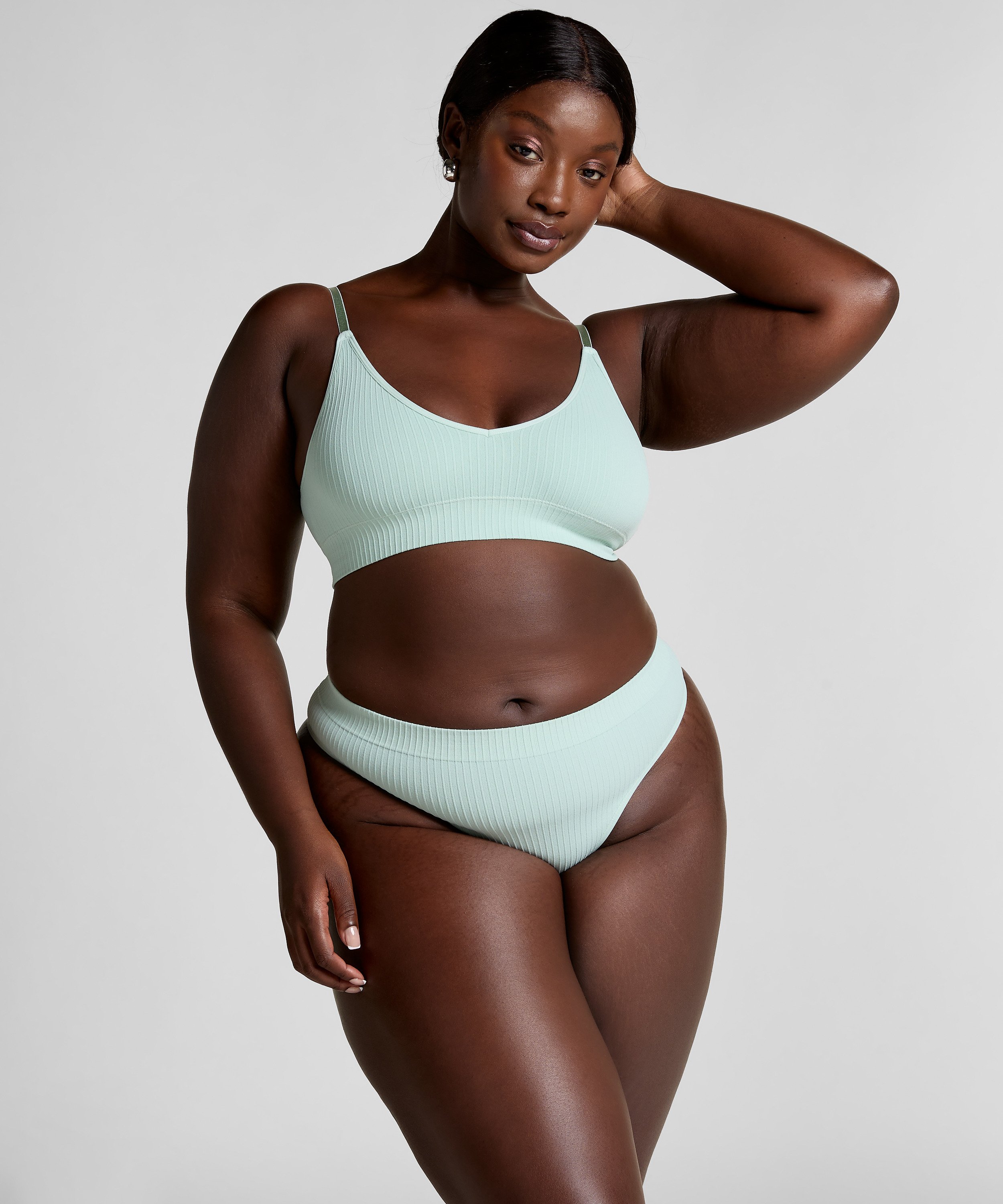 Tanga de tiro alto Dianne, Verde, main