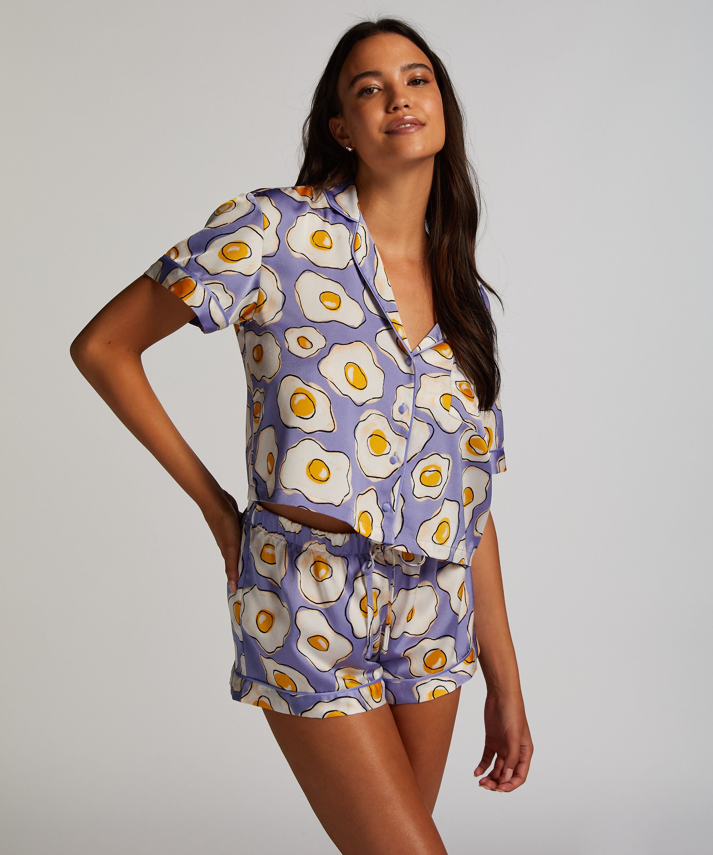 Pantalón de pijama Satin, Morado