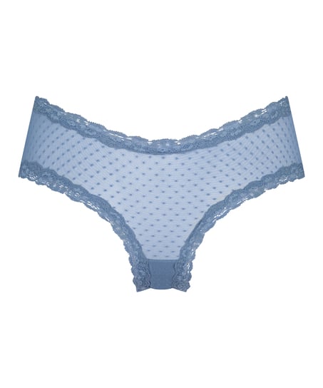 Brasile&ntilde;a en forma de V burn-out mesh, Azul