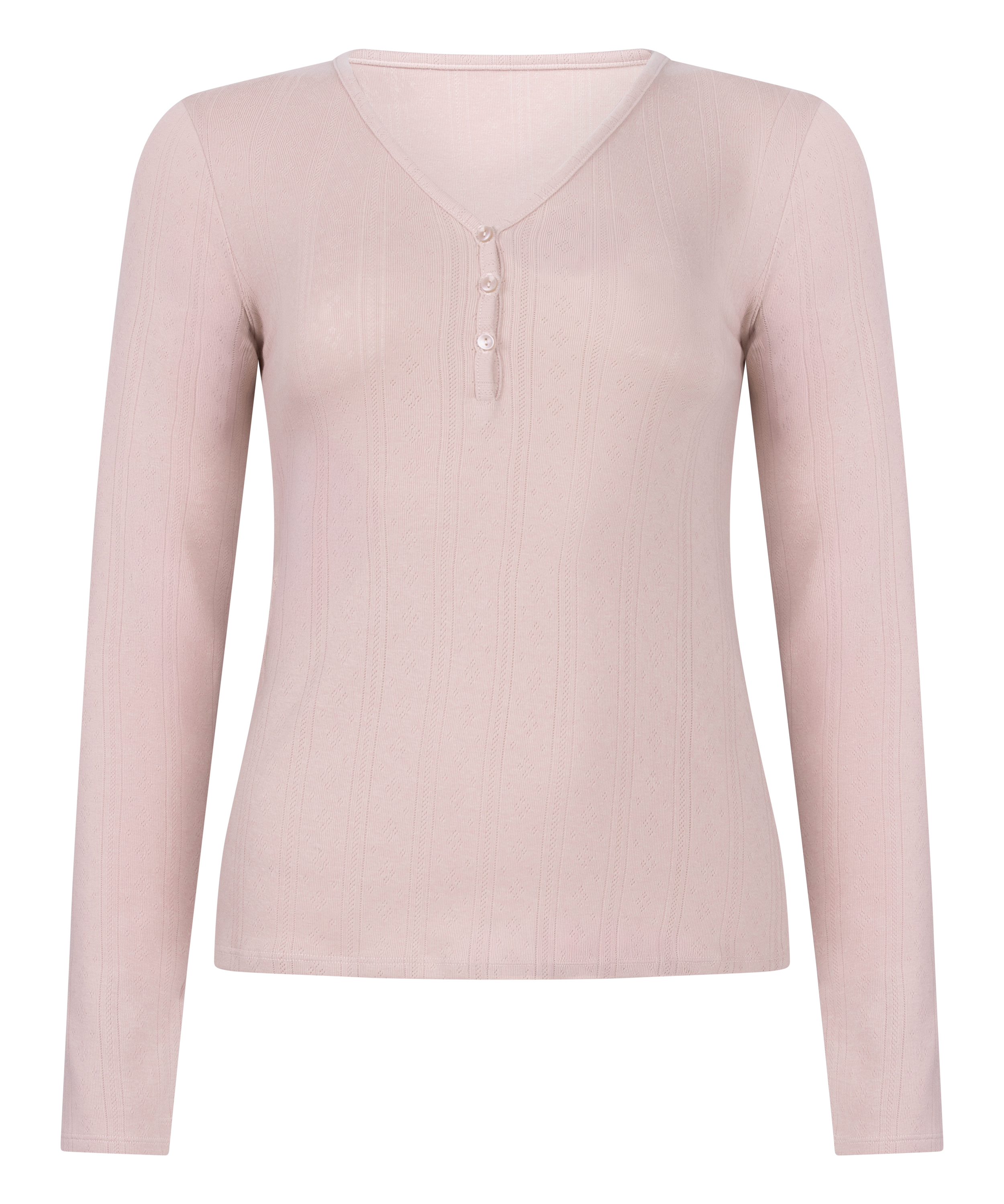 Top de pijama Henley, Rosa, main