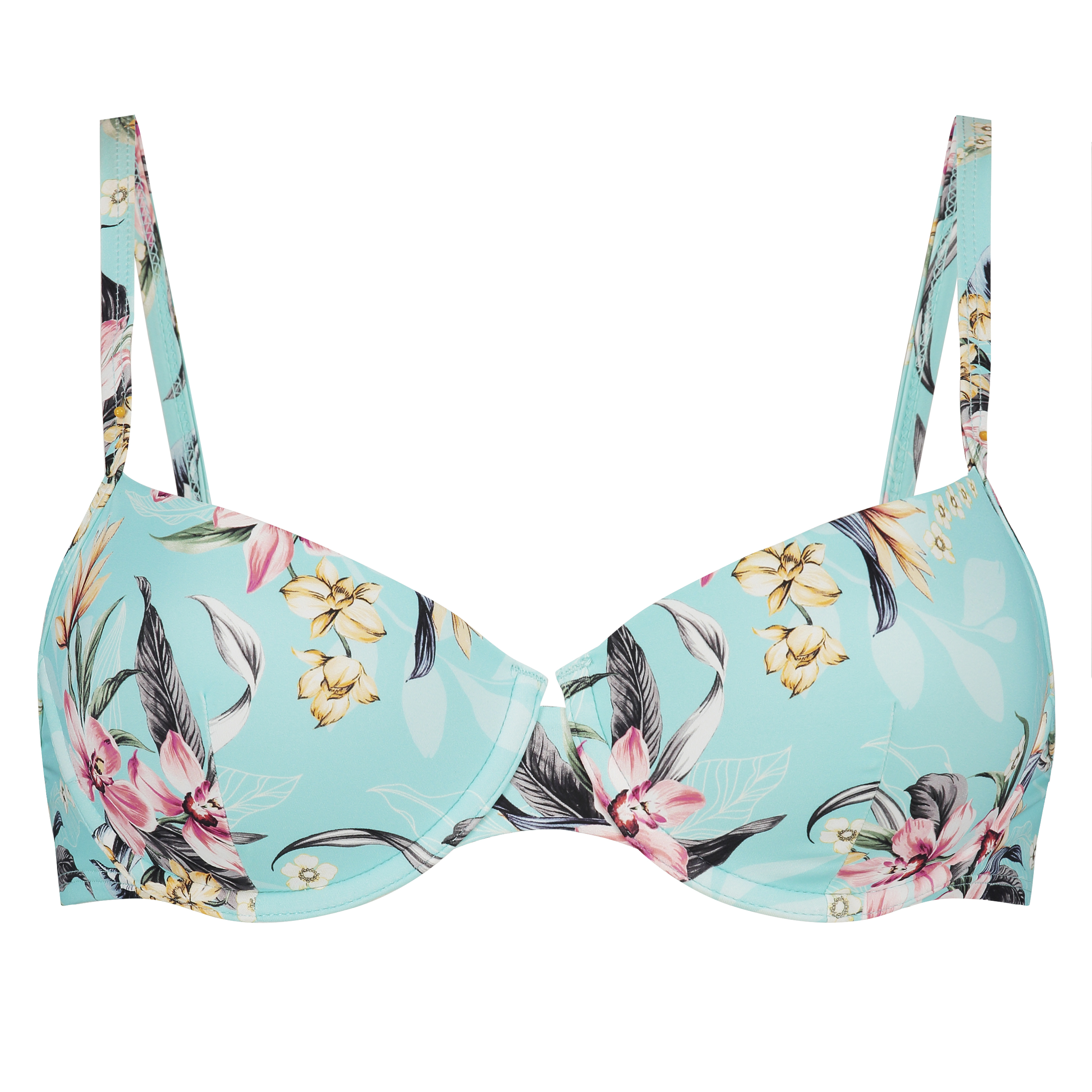 Top de bikini de aros preformado Bea, Azul, main