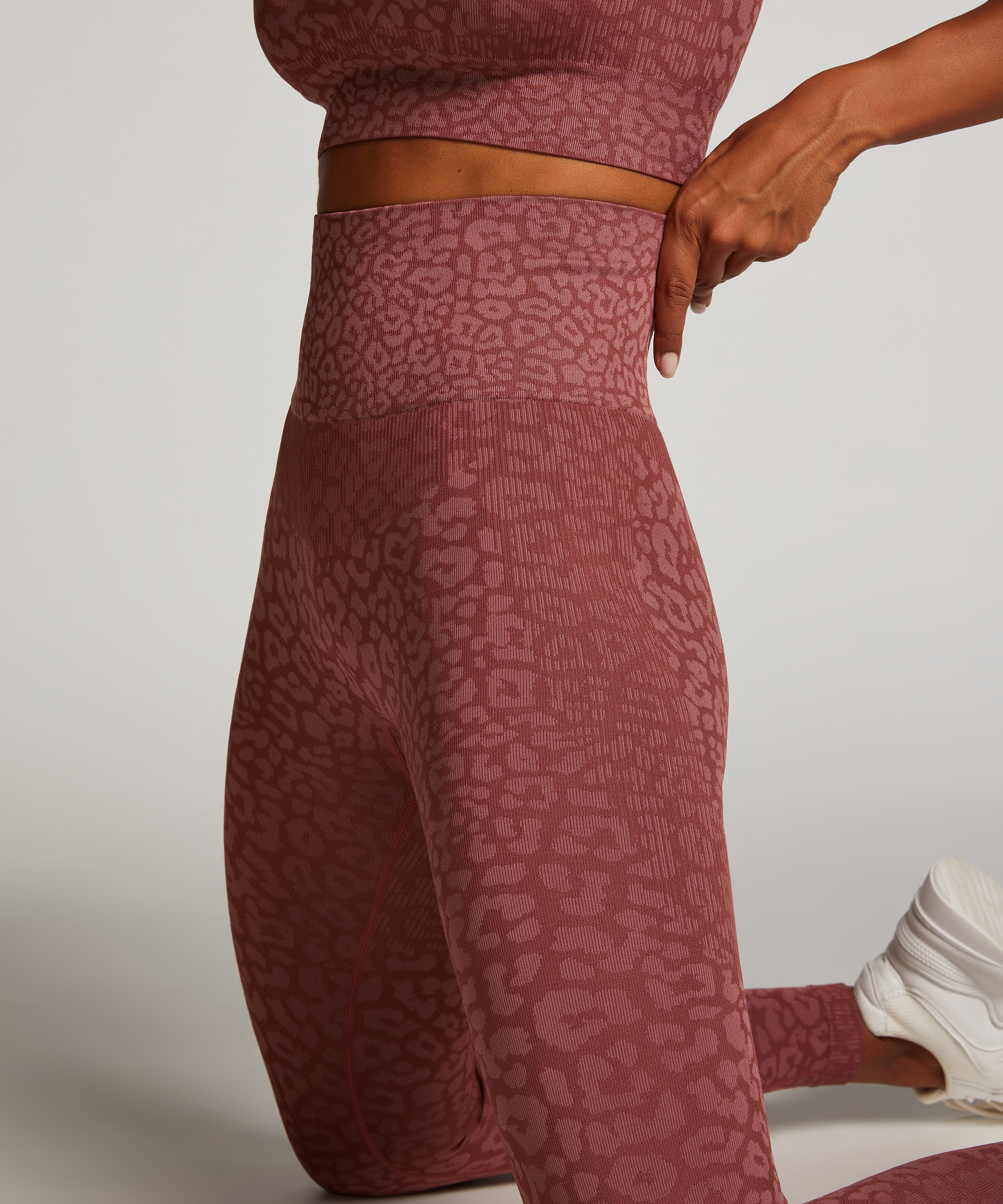 Leggings deportivos sin costuras y de cintura alta HKMX, Rosa, main