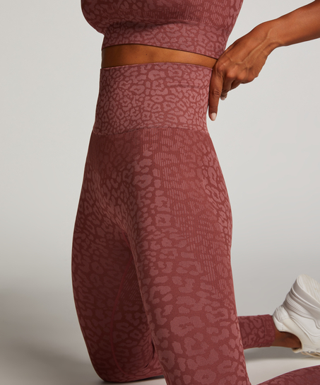 Leggings deportivos sin costuras y de cintura alta HKMX, Rosa