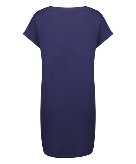 Camis&oacute;n de escote redondo, Azul