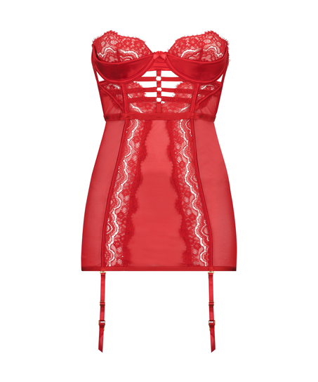 Vestido combinación de aros no preformado Seraphina, Rojo
