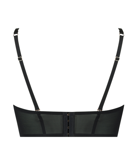 Sujetador longline de aros preformado Helena, Negro