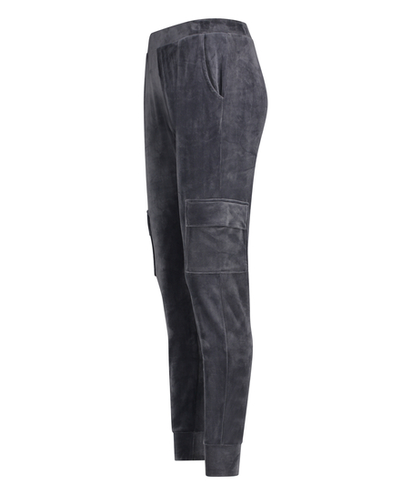 Pantal&oacute;n para correr de terciopelo Cargo, Gris