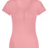 Top de pijama de manga corta Henley, Rosa