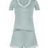 Conjunto de pijama en punto, Verde