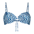 Top de bikini con aros Hvar, Azul