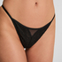 Tanga de pernera alta Sabrina, Negro