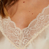 Camiseta top Satin Lace, Beige