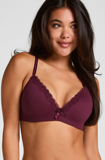 hunkemoller sujetador preformado sin aros lola morado
