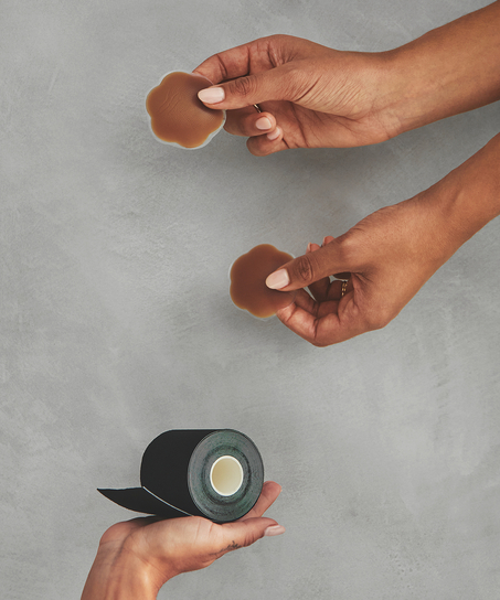 Cubre pezones de silicona, Marrón