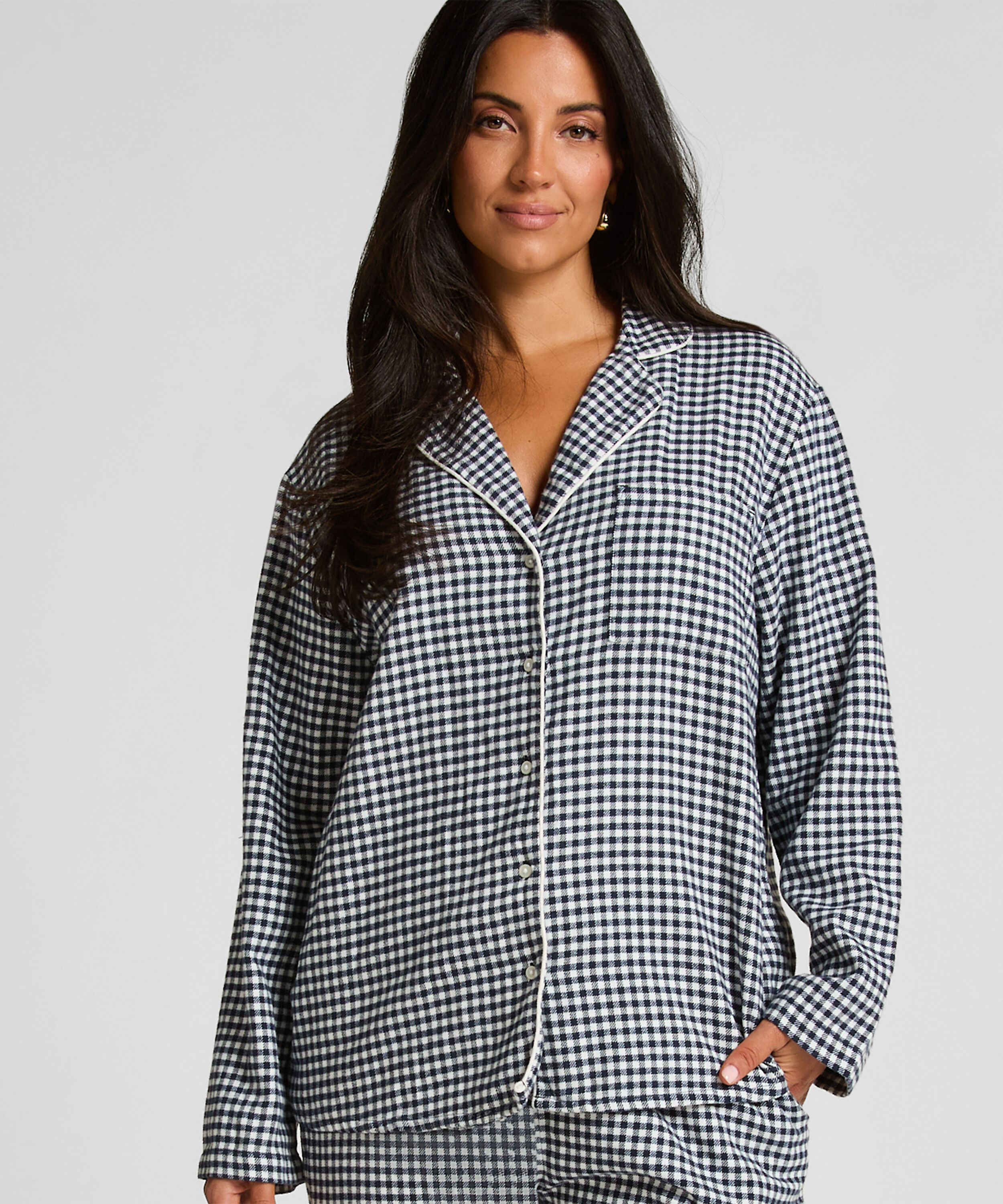 Top de pijama Flanel Essentials, Azul