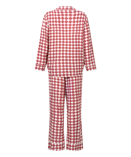 Conjunto de pijama de sarga, Rojo