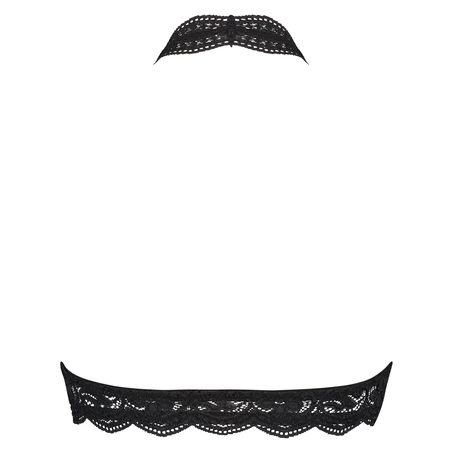 Sujetador bralette Halter Lace, Negro