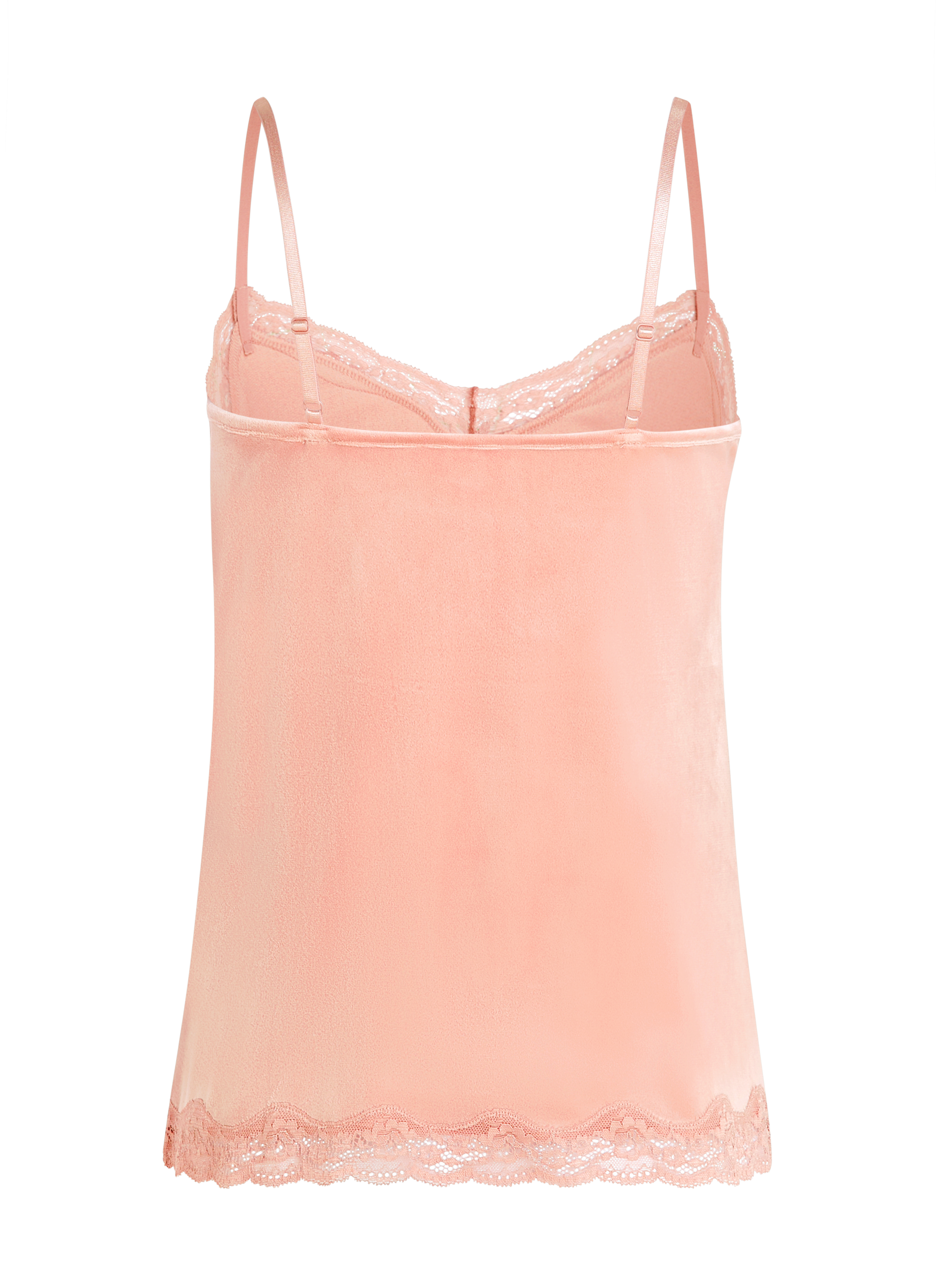 Camiseta top Velours Lace, Rosa, main
