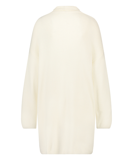 Premium C&aacute;rdigan largo Fluffy, Blanco