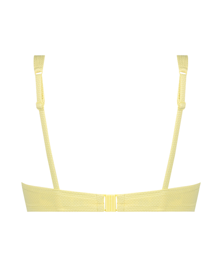 Top de bikini de aros no preformado Scallop, Amarillo