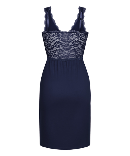Vestido lencero Nora Lace, Azul