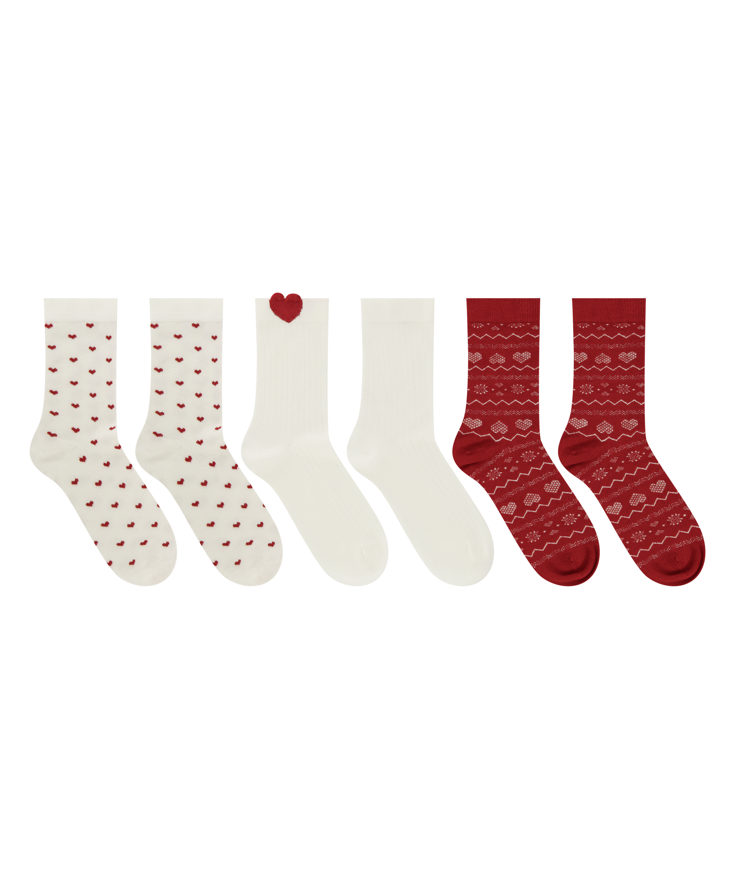 3 pares de calcetines Giftpack, Rojo, main