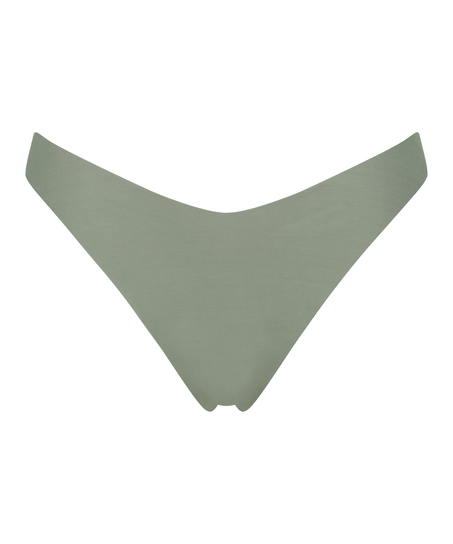 Tanga de Rejilla Invisible de tiro alto, Verde