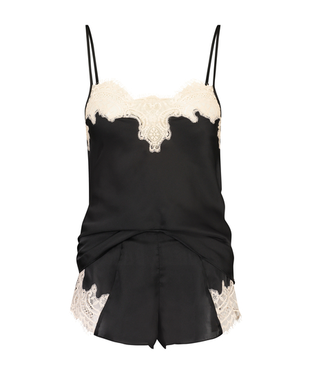 Juego de pijama Satén, Negro