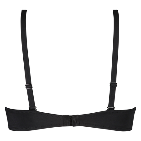 Sujetador de aros no preformado Satin Fleece, Negro