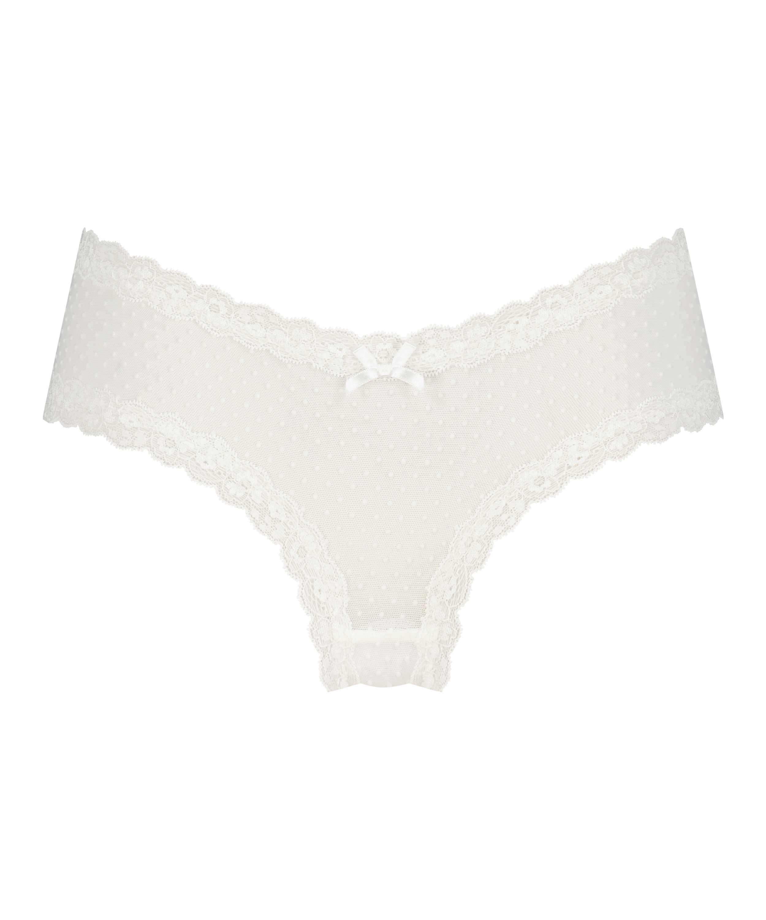 Brasileña en forma de V burn-out mesh, Blanco, main