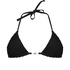 Top de bikini triangular Maui, Negro