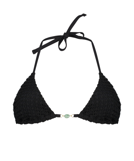 Top de bikini triangular Maui, Negro