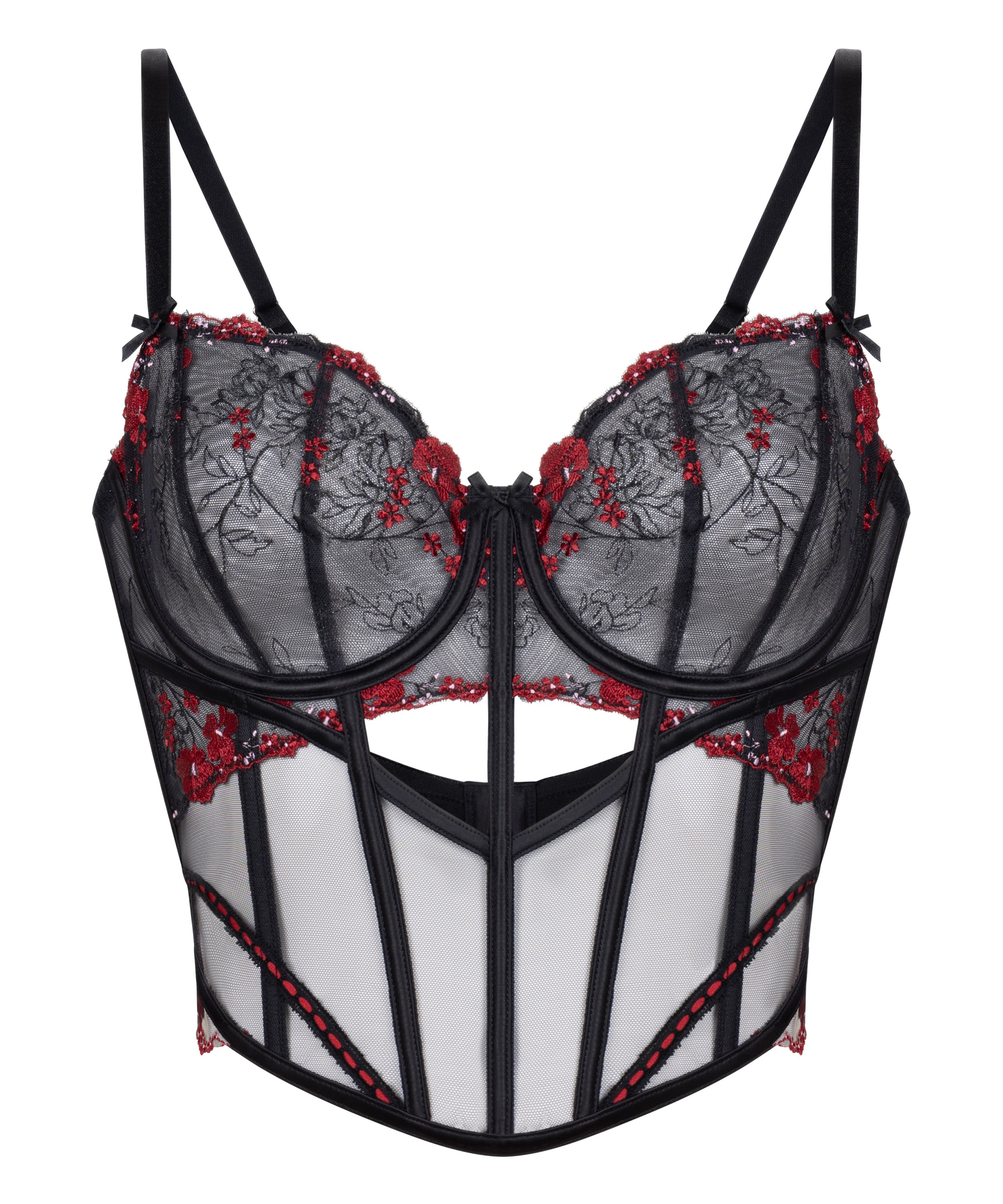 Bustier Peonie, Negro, main