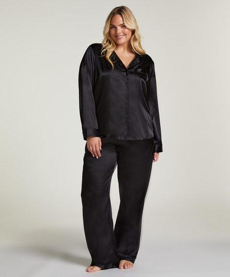 Pantalón de satén, Negro