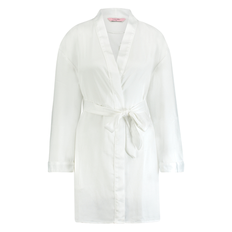 Kimono Satin Bridal, Blanco