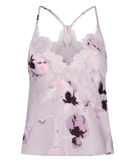 Top de tirantes Satin, Morado